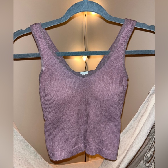 Purple padded crop top - Picture 1 of 2
